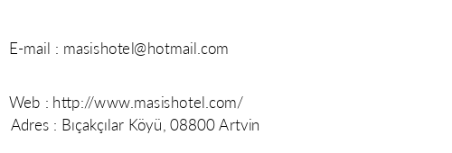 Masis Hotel telefon numaralar, faks, e-mail, posta adresi ve iletiim bilgileri